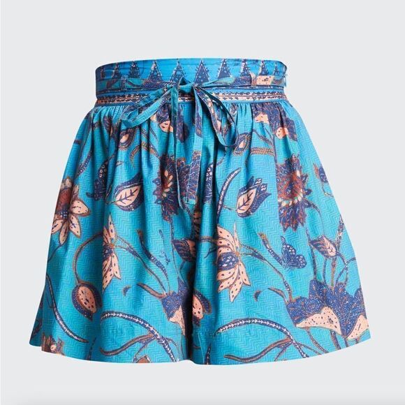 Revolve Ulla Johnson Rowan Botanical Floral Print Cotton Shorts - Picture 2 of 9